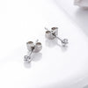 Women's Simple Geometric Zircon Stainless Steel Earrings