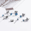 Women's Simple Geometric Zircon Stainless Steel Earrings