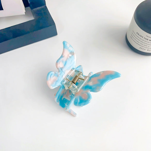Women's Simple Handmade Acetic Acid Plate Butterfly Hair Grab Clip Hair Accessories