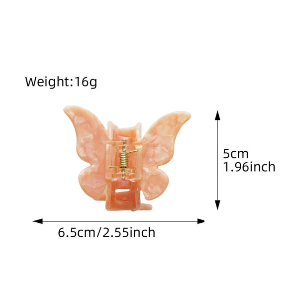 Women's Simple Handmade Acetic Acid Plate Butterfly Hair Grab Clip Hair Accessories