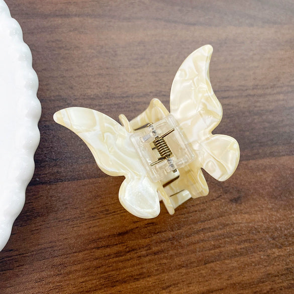 Women's Simple Handmade Acetic Acid Plate Butterfly Hair Grab Clip Hair Accessories
