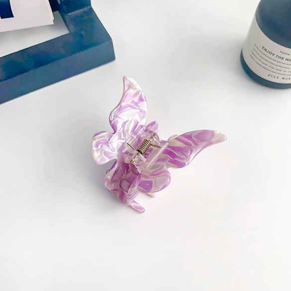 Women's Simple Handmade Acetic Acid Plate Butterfly Hair Grab Clip Hair Accessories