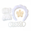 Women's Simple Handmade Mixed Material Face Washing And Hair Band Set