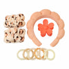 Women's Simple Handmade Mixed Material Face Washing And Hair Band Set