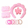 Women's Simple Handmade Mixed Material Face Washing And Hair Band Set