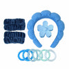 Women's Simple Handmade Mixed Material Face Washing And Hair Band Set