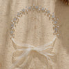 Women's Simple Handmade Pearl And Rhinestone Wave Headband Bridal Hair Accessory For Wedding And Photography