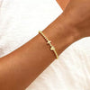 Women's Simple Heart And Letter Copper Beaded Bracelet With Electroplated Finish Fashion Versatile Jewelry