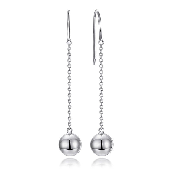 Women's Simple Heart Shaped Sterling Silver Stud Earrings With Zircon And Pearl Electroplated Bow Design