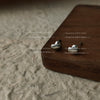 Women's Simple Heart Stud Earrings Copper Electroplated Mini Love Earrings With Silver Needle Elegant Small Studs