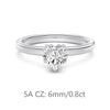 Women's Simple Heartshaped S925 Sterling Silver Ring With Zircon And Electroplating