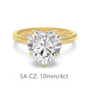 Women's Simple Heartshaped S925 Sterling Silver Ring With Zircon And Electroplating