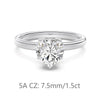 Women's Simple Heartshaped S925 Sterling Silver Ring With Zircon And Electroplating