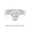 Women's Simple Heartshaped S925 Sterling Silver Ring With Zircon And Electroplating
