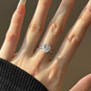 Women's Simple Heartshaped S925 Sterling Silver Ring With Zircon And Electroplating