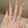 Women's Simple Heartshaped S925 Sterling Silver Ring With Zircon And Electroplating