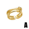 Women's Simple Irregular Open Ring Copper Plated 18K Gold