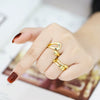 Women's Simple Irregular Open Ring Copper Plated 18K Gold