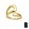 Women's Simple Irregular Open Ring Copper Plated 18K Gold