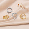 Women's Simple Irregular Open Ring Copper Plated 18K Gold