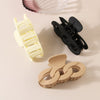 Women's Simple Large Solid Color Matte Chain Claw Clip Hairpin With Paint Treatment