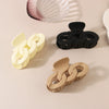 Women's Simple Large Solid Color Matte Chain Claw Clip Hairpin With Paint Treatment