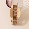 Women's Simple Large Solid Color Matte Chain Claw Clip Hairpin With Paint Treatment