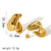 Women's Simple Light Luxury Highend Titanium Steel Irregular Arc Geometric Electroplated Earrings