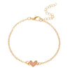 Women's Simple Love Oil Dropping Alloy Heart Shaped Necklace And Clavicle Bracelet