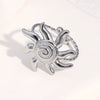 Women's Simple Minimalist Geometric Stainless Steel Electroplated Open Ring Hand Jewelry