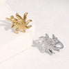 Women's Simple Minimalist Geometric Stainless Steel Electroplated Open Ring Hand Jewelry