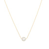 Women's Simple Natural Pearl Smile Necklace With Titanium Steel Snake Bone Chain And Electroplated Gold Color Finish