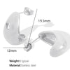 Women's Simple Natural Style 316L Stainless Steel C Ring Earrings With Electroplating
