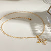 Women's Simple Necklace With White Diamond Pendant Tbar Titanium Steel And Stainless Steel Box Chain Electroplated