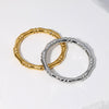 Women's Simple Niche Design Stainless Steel Ring With Electroplating Treatment