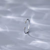 Women's Simple Open Ring In S925 Sterling Silver With Electroplated Finish Fashion Fine Jewelry