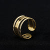 Women's Simple Opening Adjustable Titanium Steel Ring With Geometric Design And Electroplating Treatment