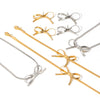 Women's Simple Personality Stainless Steel Bow Bracelet Jewelry With Electroplating