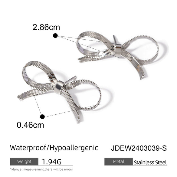 Women's Simple Personality Stainless Steel Bow Bracelet Jewelry With Electroplating