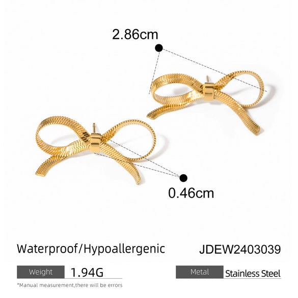 Women's Simple Personality Stainless Steel Bow Bracelet Jewelry With Electroplating