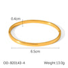 Women's Simple Plain Stainless Steel Titanium Steel Ins Style Ring Bracelet With Pvd Vacuum Plating And Electroplating