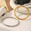 Women's Simple Plain Stainless Steel Titanium Steel Ins Style Ring Bracelet With Pvd Vacuum Plating And Electroplating