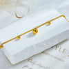 Women's Simple Retro Allmatch Golden Ball Pendant Titanium Steel Anklet With Geometric Pattern