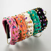 Women's Simple Retro Headband Hair Accessories Fabric And Crystal Middle Knot Bow Style