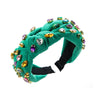 Women's Simple Retro Headband Hair Accessories Fabric And Crystal Middle Knot Bow Style
