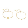 Women's Simple Retro Metal Copper Heartshaped Butterfly Bracelet