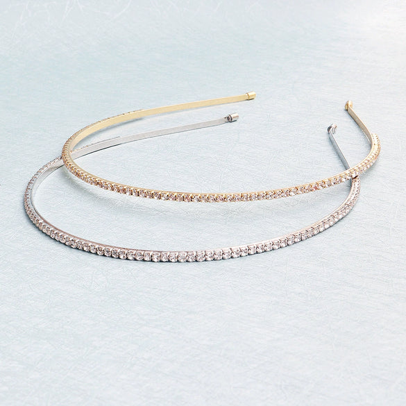 Women's Simple Rhinestone Thin Hair Hoop Diamond Style Daily Versatile Headband For Hair Accessories