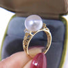 Women's Simple S925 Sterling Silver Openended Ring With Natural Freshwater Pearl