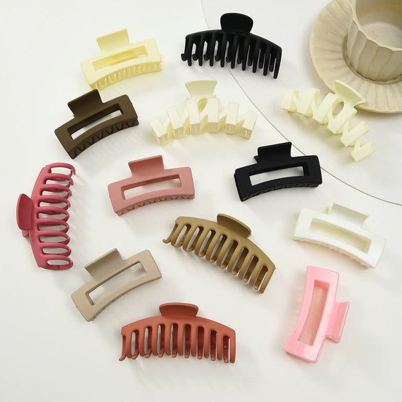 Women's Simple Square Acrylic Handmade Shark Clip Hairpin Headwear