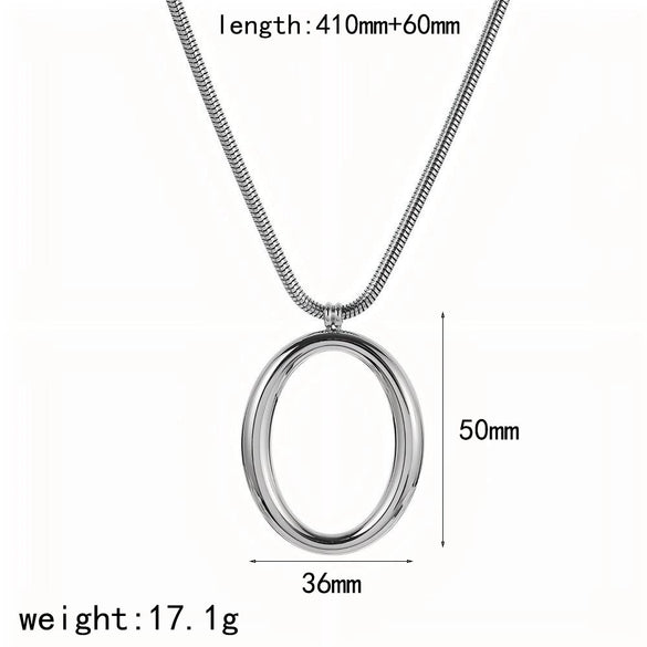 Women's Simple Stainless Steel And Titanium Steel Jewelry Set With Electroplating Snake Bone Chain Earrings And Necklaces